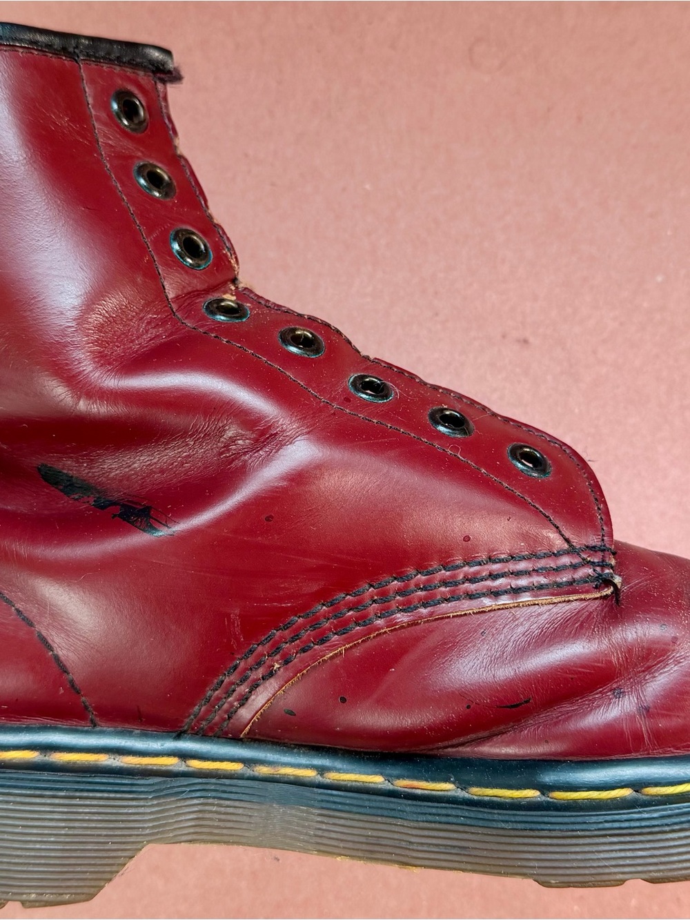 Dr. Martens Vintage 1460 Cherry Red 8 eye Boots - Picture 10 of 12